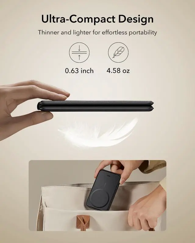 Alt view image 7 of 7 - 3 in 1 Charging Station for Apple, Certified Apple Watch Charger, 15W MagSafe Charger Stand for iPhone, Travel Charger for iPhone 17/16/15/14/13, Watch, AirPods,Black