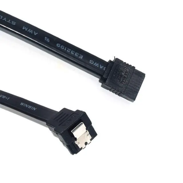 Alt view image 3 of 6 - SATA Cables, Sata III 6.0 Gbps Cable 90 Degree Right Angle Data Cable 7 Pin with Locking Latch 18Inch for SATA HDD, SSD, CD Driver etc(3 Pack)