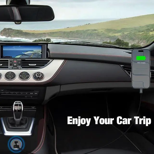 Alt view image 7 of 7 - 38W USB C Car Charger Adapter, 20W Fast USBC & 18W Rapid QC3.0 Ports, 12V Cigarette Lighter Adapter, Type C Auto Plug Outlet Accessories for iPhone 17 16 15 14, Google Samsung S26, Android Cell Phone