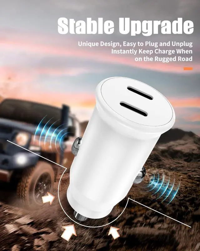 Alt view image 3 of 7 - 2Pack 40W Car Charger USB C, 2-Port Type C Car Charger Fast Charging Adapter for iPhone 17 16 15 Pro Max, Dual Apple iPhone Car Fast Charger for iPhone 17 16 15 14 13 12 Pro Plus Max,iPad,Samsung