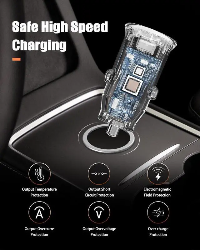 Alt view image 5 of 7 - 2Pack 40W Car Charger USB C, 2-Port Type C Car Charger Fast Charging Adapter for iPhone 17 16 15 Pro Max, Dual Apple iPhone Car Fast Charger for iPhone 17 16 15 14 13 12 Pro Plus Max,iPad,Samsung