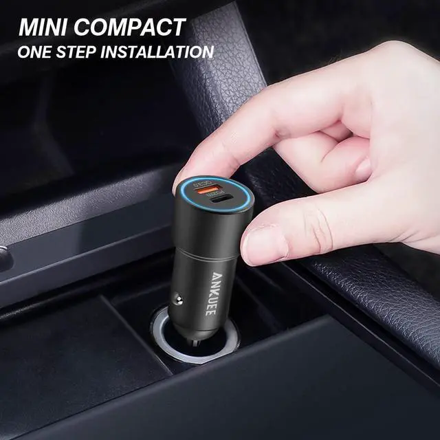 Alt view image 5 of 7 - USB C Car Charger, 2 Pack PD 20W & QC 3.0 22.5W USB Car Fast Charger Plug, Mini Aluminum Alloy Cigarette Lighter Charging Adapter, Compatible with iPhone, Galaxy S22/21 Google Pixel 6