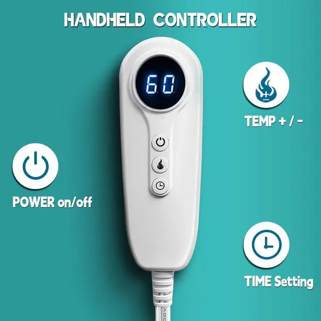 Alt view image 2 of 7 - Neck Shoulder Heating Pad Gift for Back Pain Relief, Electric Weighted Heat Pads for Cramps, Leg and Foot, Gifts for Christmas, Mothers Day, Fathers Day, Birthday, Women, Men, Mom, Dad