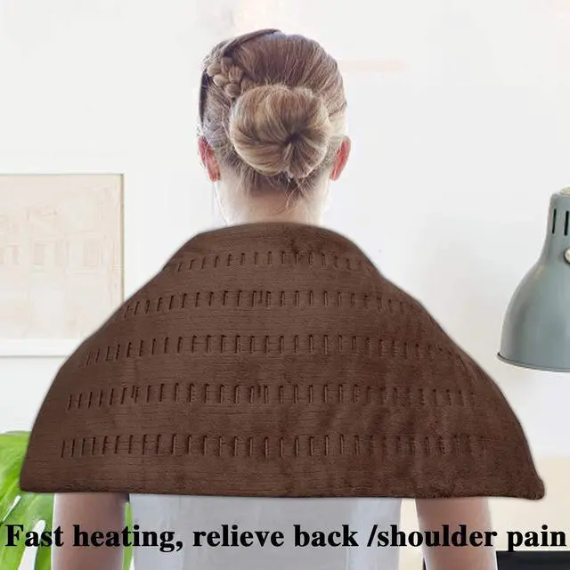 Alt view image 4 of 7 - Electric Heating Pad for Back Pain and Cramps Relief, 12 x 24 Ultra Soft Hot Heated Pad with Moist Heat Therapy and Auto Shut-Off for Neck,Shoulder, Machine Washable