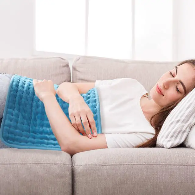 Alt view image 7 of 7 - Heating Pad for Back Pain Relief, 12" x 24" Electric Heating Pads for Cramps, Back, Shoulder and Neck with 6 Heat Settings, Fast-Heating Technology, Auto Shut Off, UL Certification, Blue