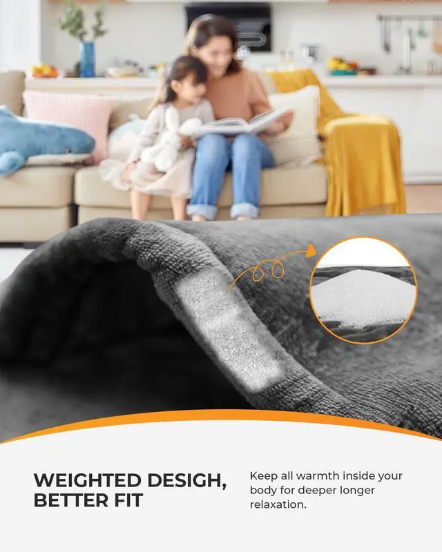 Alt view image 4 of 5 - HSA Approved Heating Pad for Back Pain Relief, FSA Eligible Items Only, Electric Heat Pad for Neck Shoulders, Auto Off, Moist Heating, 24"x33", 10ft Cord, Gray