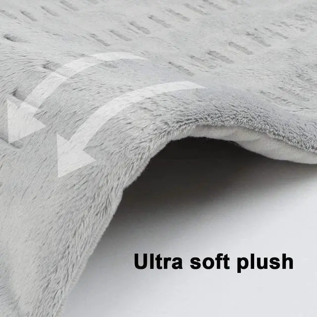 Alt view image 2 of 7 - Heating Pad for Back Pain and Cramps Relief - 12 x 24 Ultra-Soft Electric Heated Pad with 3 Heat Setting, Moist Heat & Auto Shut-Off - for Neck, Shoulder, Machine Washable