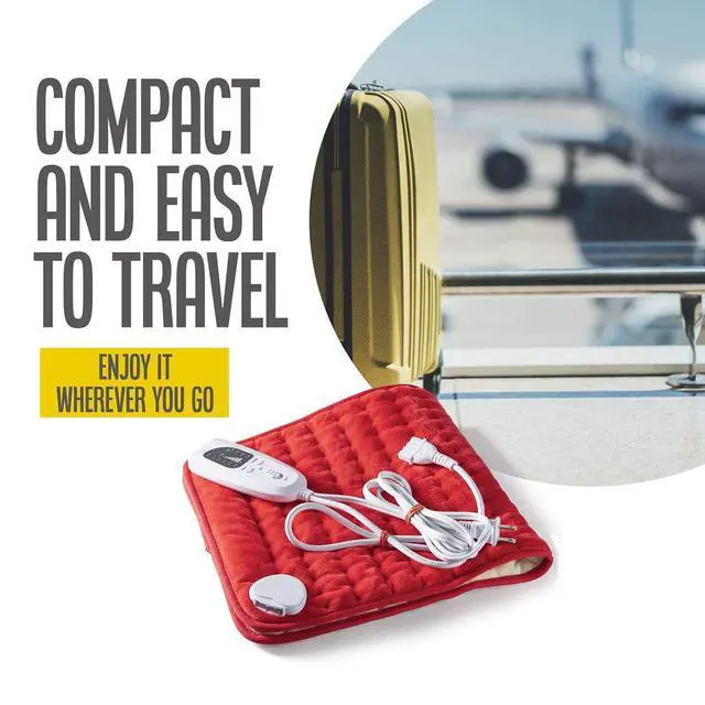 Alt view image 7 of 7 - Heating pad - Electric Best for Back Pain and Cramps Relief 2 Hour auto Off Measures 24" X 12" Moist with Many Adjustable Setting Heats Fast