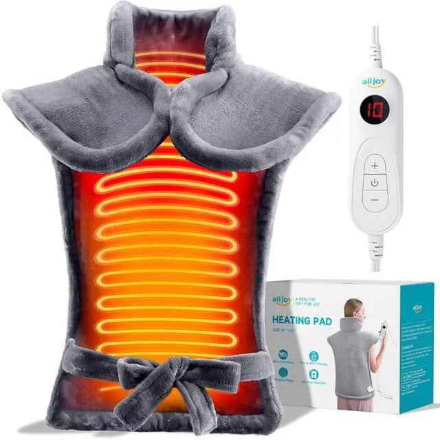 Main image of Heating Pad for Back Pain Relief, 24"x33" Weighted Heating Pad for Neck and Shoulders and Back, Gifts for Women Men, Neck Heating Pad Fast-Heating with 6 Settings, Auto Shut-Off