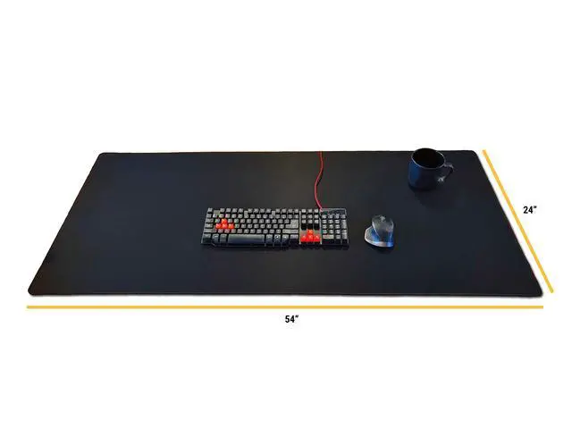Alt view image 7 of 7 - 4XL EMP Full Desk Gaming Mouse Pad (54"x24"x0.16"), Huge Oversize Giant Mouse Pad, Extended Black Smooth Fabric Cloth with Stitched Edges