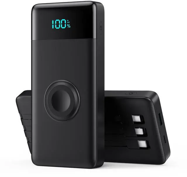 Main image of Portable Charger 10800mAh QC4.0+PD 25W Fast Charging USB C Power Bank,6 Outputs LCD Display Travel Battery Pack Compatible with iPhone 16/15/14/13, Android etc