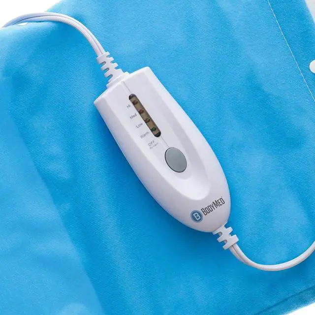 Alt view image 5 of 7 - Moist & Dry Heating Pad with Auto Shut Off Heating Pad for Neck, Shoulder, Back and Muscle Discomfort Relief - 12 in. x 15 Inch, Blue