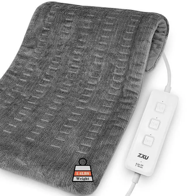Main image of Weighted Heating Pad for Back Pain and Cramps Relief,12"x24" Large Heating Pad with Auto-Off, Moist Heat, for Neck, Shoulder, Machine Washable Hot Heated Pad