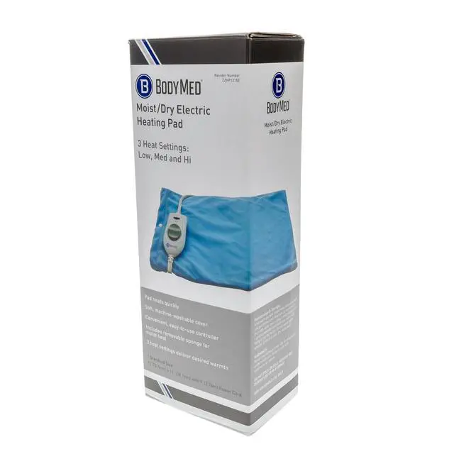 Alt view image 7 of 7 - Moist & Dry Heating Pad with Auto Shut Off Heating Pad for Neck, Shoulder, Back and Muscle Discomfort Relief - 12 in. x 15 Inch, Blue