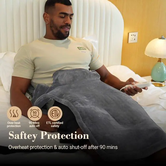 Alt view image 4 of 7 - Large Heating Pad for Back, FSA Eligible HSA Heating Pad for Neck and Shoulders and Back, Heated Neck Wrap, 3 Heat Levels & 90-Mins Auto Shut Off, Gifts for Women Men