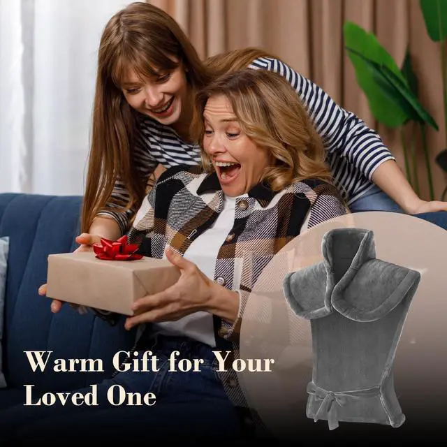 Alt view image 7 of 7 - Large Heating Pad for Back, FSA Eligible HSA Heating Pad for Neck and Shoulders and Back, Heated Neck Wrap, 3 Heat Levels & 90-Mins Auto Shut Off, Gifts for Women Men