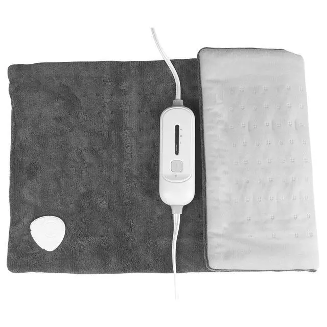 Alt view image 4 of 6 - Electric Heating Pad for Full Back Fast Heating Wrap with Auto Shut Off for Back, Neck and Shoulder, Abdomen, Waist Pain Relief, Dry/Moist Option (12" x 24" (Gray))