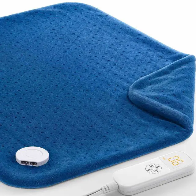 Main image of Heating Pad for Back Pain & Cramps, 24"x 20" Electric Heating Pad for Shoulder, Neck, Cramp, Menstrual Pain, Christmas Gifts for Women Men Mom Dad, Auto-Off, Machine Washable, Moist/Dry Heat pad, Blue