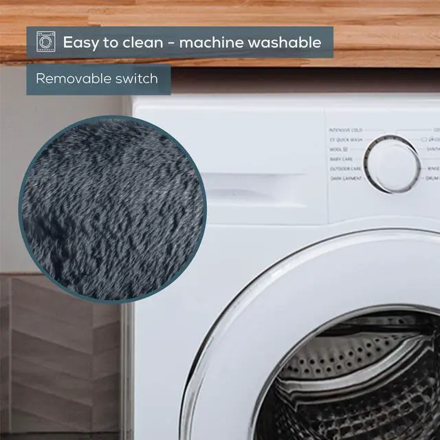 Alt view image 5 of 7 - UHP26DRKGRY Heating Pad for Back/Shoulder/Neck/Knee/Leg, Soft Fabric, Fast Heating, XL Size 12 x 24, 6 Temperature Settings, 2-Hour Auto-Off, Machine Washable