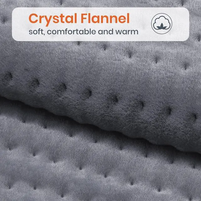 Alt view image 5 of 7 - Heating Pad for Back Pain Relief, Heating Pads for Period Cramps with 9 Heat Settings & 4 Timers Auto-off, Machine Washable, Dry & Moist Heat, Soft Electric Heating Pad for Sore Muscles,Gift,12''×24''