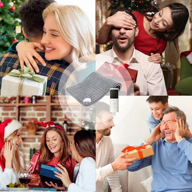 Alt view image 7 of 7 - Heating Pad for Back Pain Relief, Heating Pads for Period Cramps with 9 Heat Settings & 4 Timers Auto-off, Machine Washable, Dry & Moist Heat, Soft Electric Heating Pad for Sore Muscles,Gift,12''×24''