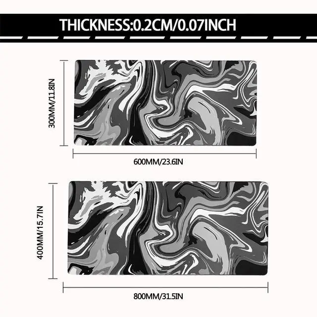 Alt view image 2 of 7 - Large Mouse Pad for Desk - Gaming Mouse Pad with Stitched Edges, Anti-Slip Base, Desk Mat Desk Pad for Keyboard and Mouse