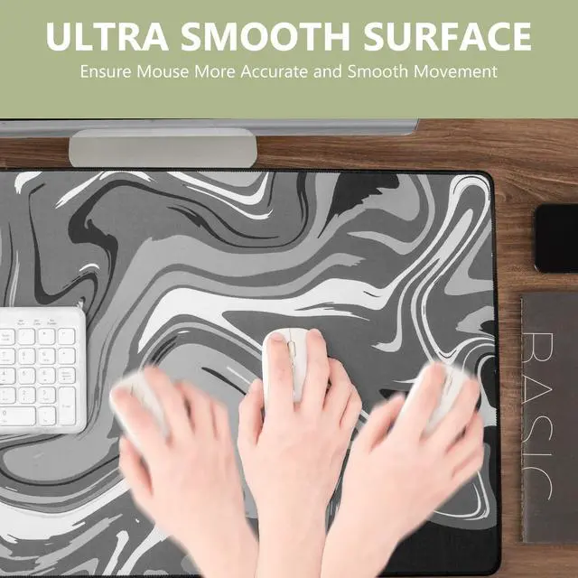 Alt view image 5 of 7 - Large Mouse Pad for Desk - Gaming Mouse Pad with Stitched Edges, Anti-Slip Base, Desk Mat Desk Pad for Keyboard and Mouse