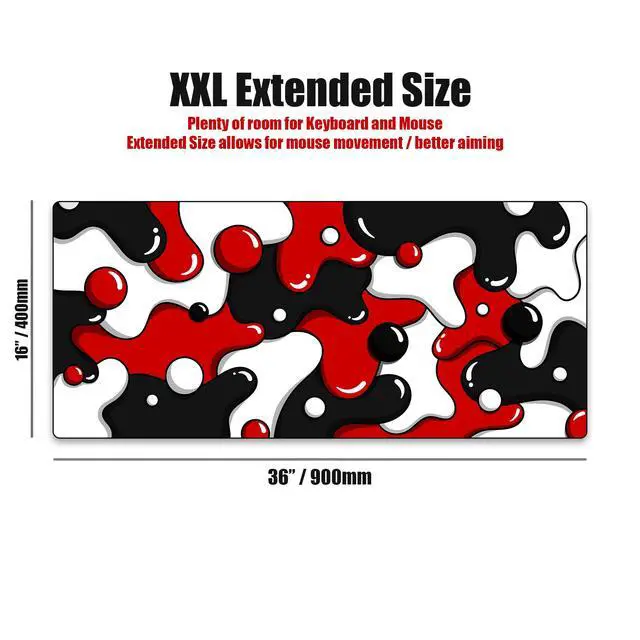 Alt view image 2 of 5 - Kraken Gaming Mouse Pad Large Red XXL Mouse Pad for Gaming - Desk Mat for Keyboard - Thick Artisan Mousepad for Desk (Darth Drip)