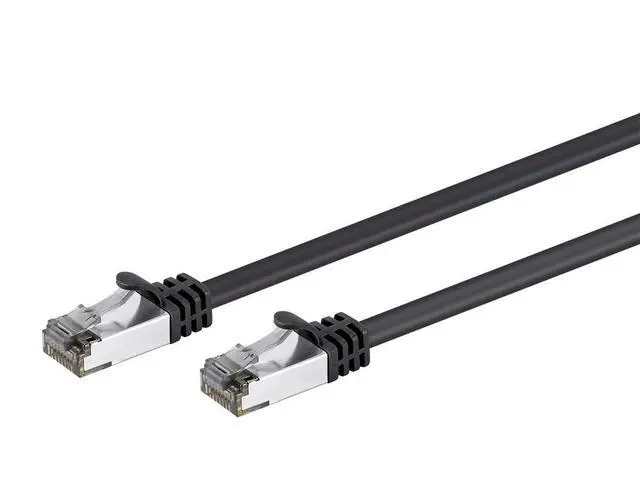 Alt view image 2 of 4 - Cat8 50ft Black Patch Cable Double Shielded (S/FTP) 26AWG 2GHz 40G Pure Bare Copper Snagless RJ45 Entegrade Series Ethernet Cable