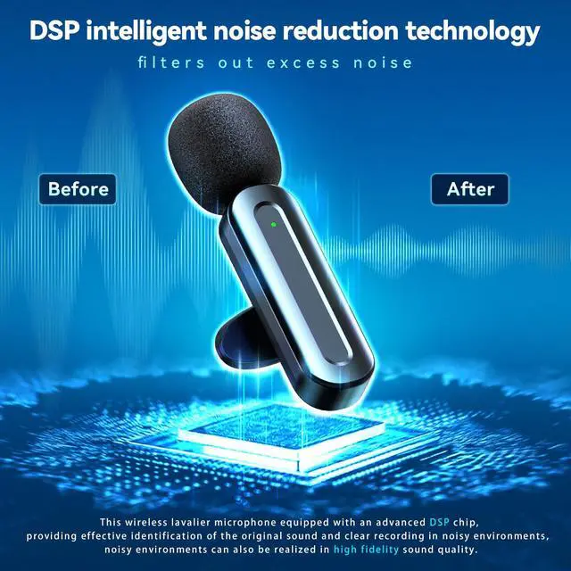 Alt view image 2 of 7 - 3 in 1 Wireless Lavalier Microphones for iPhone,Android,USB-C,Camera,Built-in Reduction ChipNoise,Plug-Play, 2.4G Ultra-Low Delay Mini Microphone for Interview/tiktok/Vlog/YouTube(3 MIC)