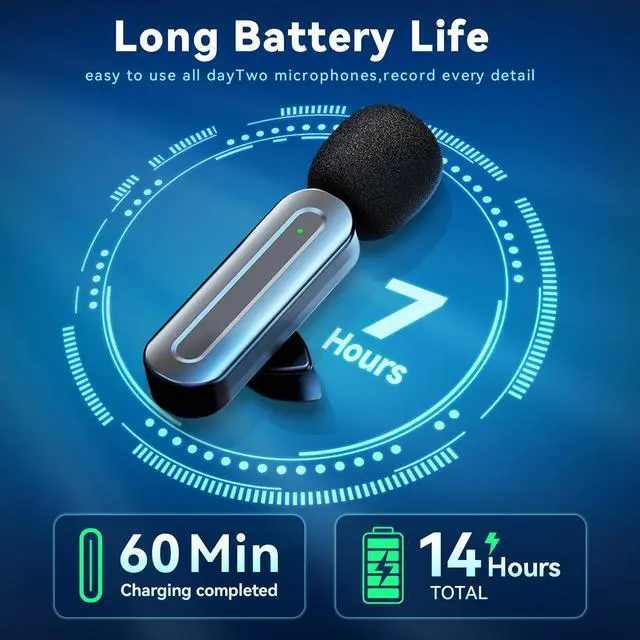 Alt view image 4 of 7 - 3 in 1 Wireless Lavalier Microphones for iPhone,Android,USB-C,Camera,Built-in Reduction ChipNoise,Plug-Play, 2.4G Ultra-Low Delay Mini Microphone for Interview/tiktok/Vlog/YouTube(3 MIC)