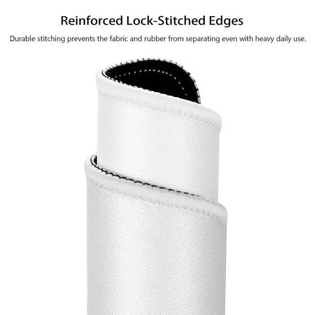 Alt view image 2 of 6 - Great White Shark Anti-Slip Rubber Base Gaming & Office Mouse Pad with Stitched Edges 9.5 x 7.9 Inch, Blue Ocean Fish Durable Smooth Fabric Surface Desk Mat