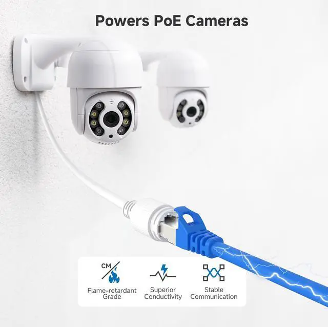 Alt view image 6 of 7 - 10Gbps Snagless Shielded Cat 6A Ethernet Cable - 50ft, Cat 6A Cable, Cat6A Cord, Ethernet Cord, Blue