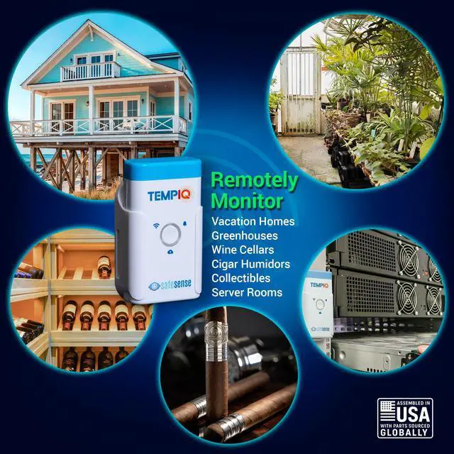 Alt view image 4 of 7 - TEMPIQ Remote WiFi Temperature & Humidity Sensor - App Integration, Alerts, Helps Monitor 2nd Home, AirBnb, RV, Pets,Freezer and Server Room, Indoor & Outdoor Hygrometer & Thermometer