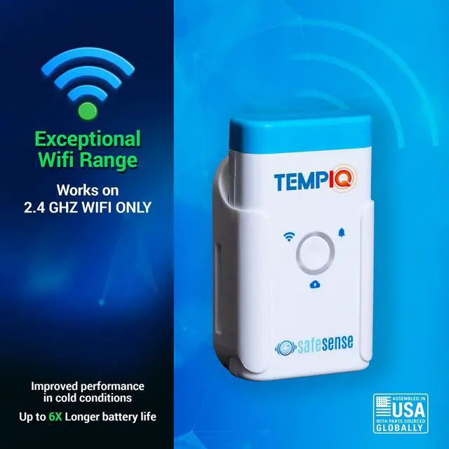 Alt view image 5 of 7 - TEMPIQ Remote WiFi Temperature & Humidity Sensor - App Integration, Alerts, Helps Monitor 2nd Home, AirBnb, RV, Pets,Freezer and Server Room, Indoor & Outdoor Hygrometer & Thermometer