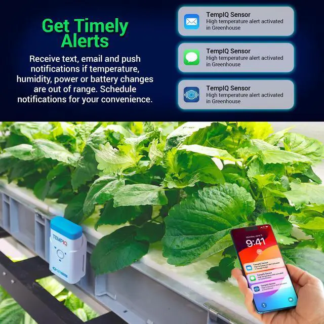 Alt view image 7 of 7 - TEMPIQ Remote WiFi Temperature & Humidity Sensor - App Integration, Alerts, Helps Monitor 2nd Home, AirBnb, RV, Pets,Freezer and Server Room, Indoor & Outdoor Hygrometer & Thermometer