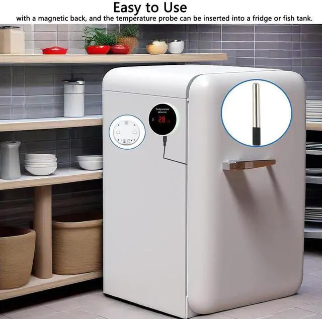 Alt view image 5 of 7 - WiFi Thermometer Smart Temperature Sensor: Wireless Temperature Monitor with Waterproof External Probe, App Alerts and Buzzer Alarm, Digital Temperature Gauge for Refrigerator, Freezer, Fish Tank