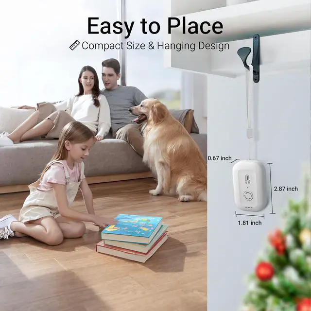 Alt view image 7 of 7 - WiFi Thermometer Hygrometer, Smart Humidity Temperature Sensor with App Notification Alert, Data Storage, Remote Monitor for Room, Nursery, Greenhouse, Humidor, Wine Cellar