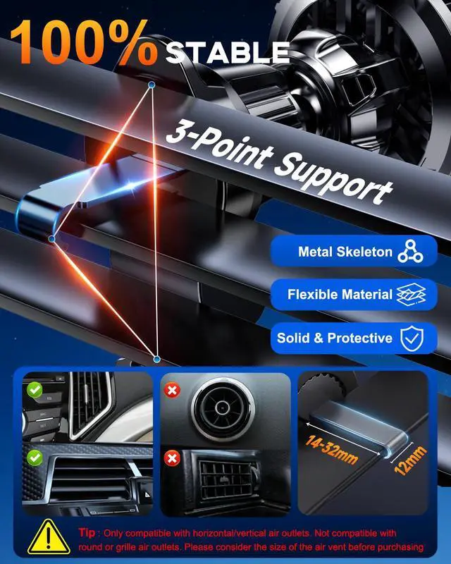 Alt view image 5 of 7 - Upgraded TEC and Fan Phone Cooling Magnetic Wireless Car Charger, for MagSafe Car Charger Mount, RGB, Air Vent 15W Fast Charging Car Phone Holder for iPhone 17 16 15 14 13 12 Pro Max Air, for Samsung