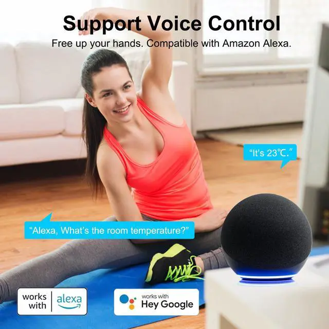 Alt view image 5 of 7 - Smart Digital Thermometer Hygrometer, WiFi Indoor Temperature Humidity Sensor with App Alerts, Mini Room Temperature Meter with Data Storage and Export, Compatible with Alexa. 4PCS