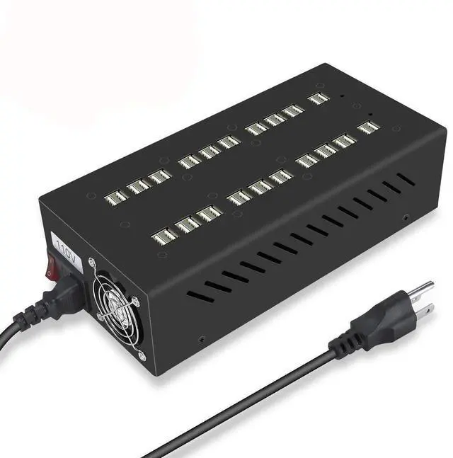 Main image of 40 Ports USB Charging Station with Intelligent Protection, Multi-Port USB Charger Wall Adapter with Power Cable for iPhone, iPad, Samsung