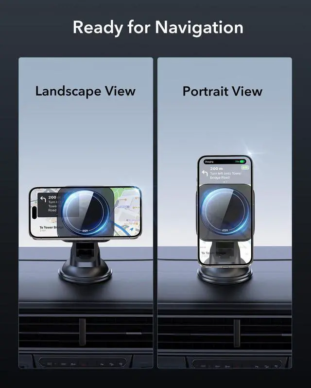 Alt view image 6 of 7 - for 15W MagSafe Car Mount Charger, for MagSafe Car Charger, Suction Cup Magnetic Wireless Car Charging, Dashboard Car Phone Mount for iPhone 17/16/15/14/13/12, S25, Pixel 10, Fast Charging