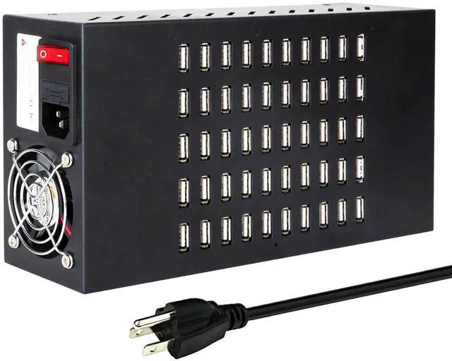 Main image of 50 Port 200 Watt (40A) USB Charging Station, USB Fast Charger with Intelligent Protection, Multiple USB Desktop Chargers, Suitable for Hotels, Shops, Schools, Shopping malls