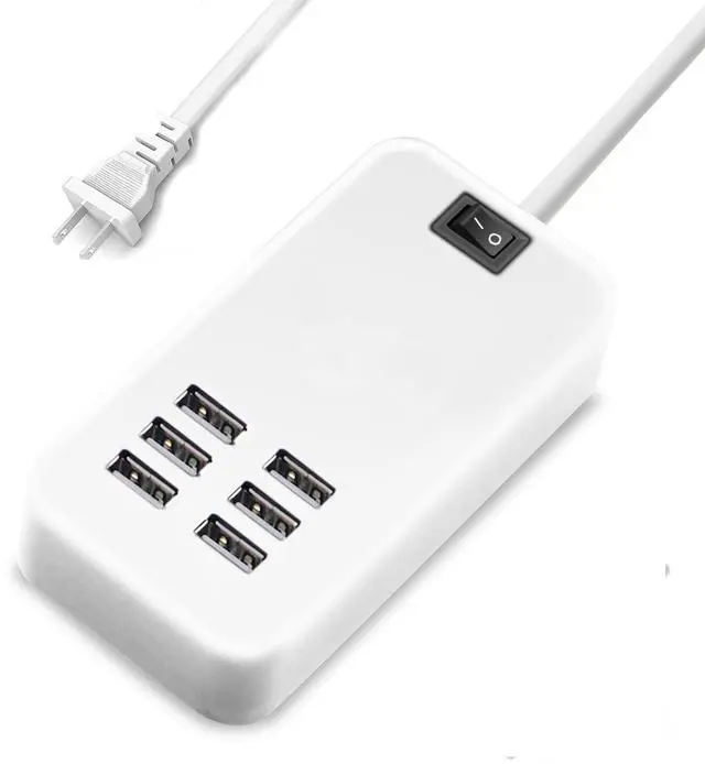 Main image of USB Charger Station Multi Port, Portable 6 Ports Chargers for Multiple Devices, Wall Charger Adapter for iPhone 17 16 15 pro max Samsung Galaxy S25/S24/S23
