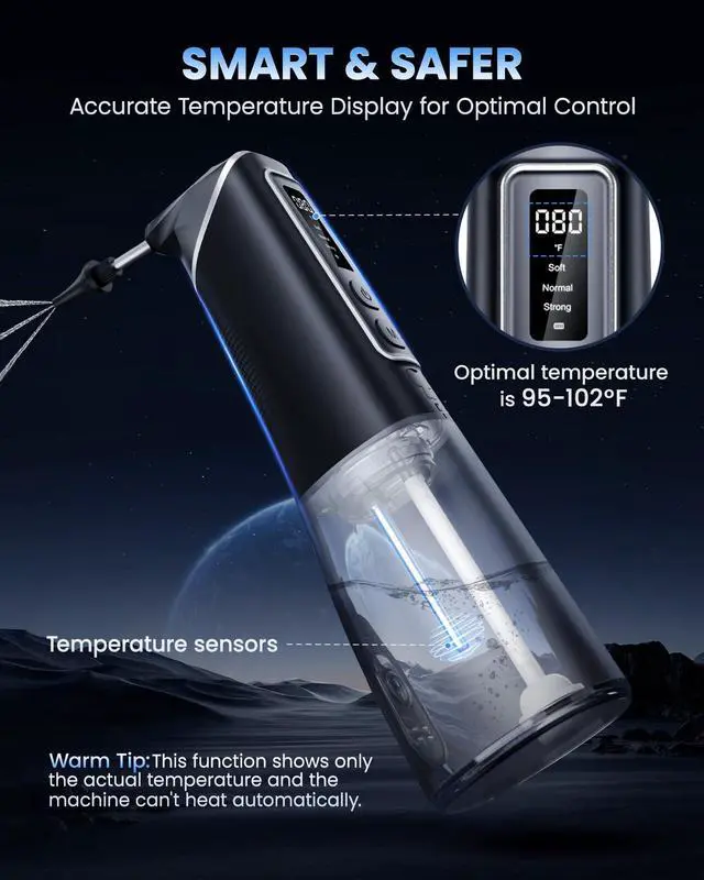 Alt view image 5 of 7 - Ear Wax Removal, ONLYCARE FSA - HSA Eligible Earwax Removal Kit, Safe Ear Cleaner with Water Temp Sensor, Electric Ear Irrigation Flushing System, IPX7 Waterproof, USB Chargeable for Effective Clean