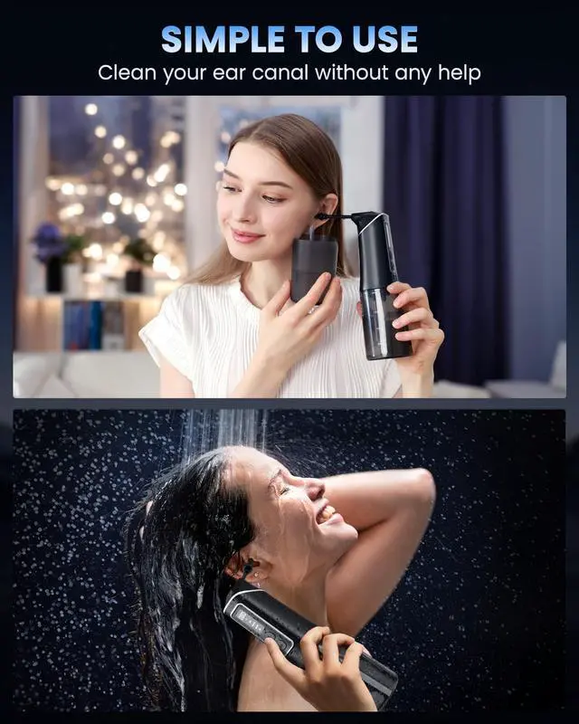 Alt view image 7 of 7 - Ear Wax Removal, ONLYCARE FSA - HSA Eligible Earwax Removal Kit, Safe Ear Cleaner with Water Temp Sensor, Electric Ear Irrigation Flushing System, IPX7 Waterproof, USB Chargeable for Effective Clean