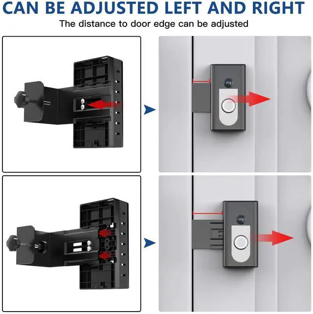 Alt view image 5 of 7 - Anti-Theft Video Doorbell Mount Compatible with Ring/Blink Wireless Video Doorbell, Adjustable Mounting Bracket Accessories for Houses, Apartments, Businesses, Not for Blink 2nd Gen
