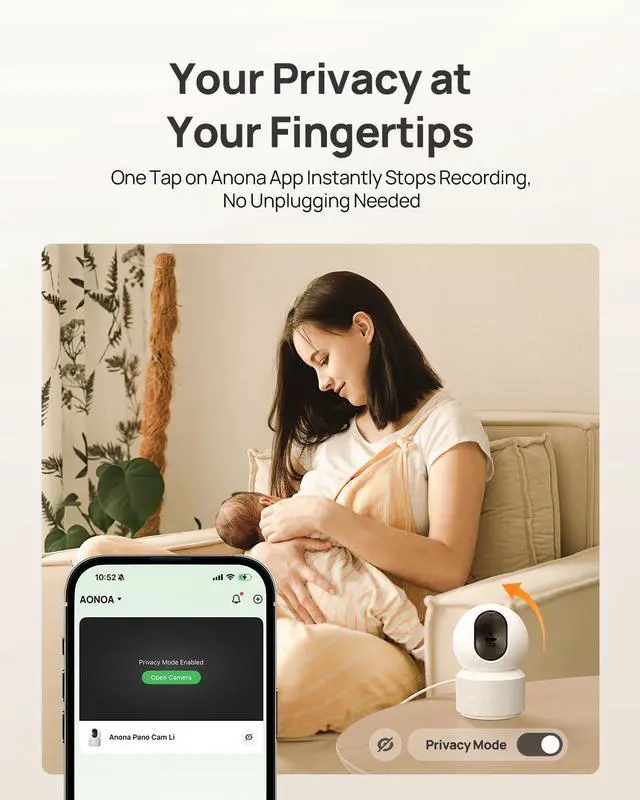 Alt view image 7 of 7 - 4K UHD Indoor Camera, Pet/Dog/Baby Security Camera with Phone App, 360°Pan-Tilt, 5G/2.4G Dual-Band Wi-Fi 6, Auto-Tracking, Person/Pet/Baby Crying Detection, Privacy Mode, Two-Way Audio, 2 Pack