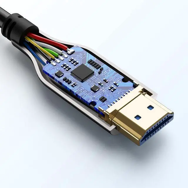 Alt view image 5 of 7 - Fiber Optic HDMI Cable 100 Feet, HDMI 2.0, 18Gbps, Supports 4K@ 60Hz, 4:4:4/4:2:2/4:2:0, HDR10, Dolby Vision, HDCP2.2, ARC,3D,Slim and Flexible