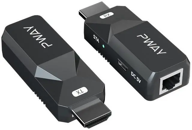 Main image of HDMI Extender 165ft Audio Video 1080P Over Cat5 Cat6 Ethernet Cable Transmit Lossless Signal HDMI Long Distance Extension Adapter